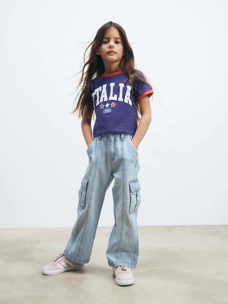 Blue Italia Football Boxy T-Shirt (3-16yrs) - Image 2 of 7