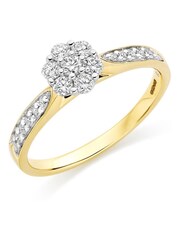 Beaverbrooks Platinum Diamond Cluster Ring - Image 1 of 6