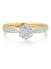 Beaverbrooks Platinum Diamond Cluster Ring - Image 3 of 6