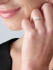 Beaverbrooks Platinum Diamond Cluster Ring - Image 5 of 6