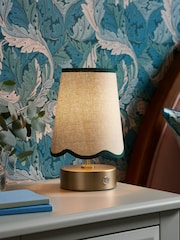 Clarke and Clarke Brass Isla Rechargeable Wireless Touch Lamp - Image 1 of 7