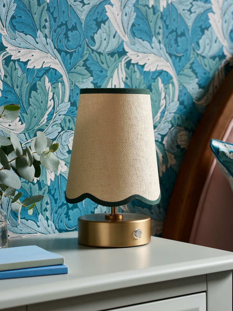 Clarke and Clarke Brass Isla Rechargeable Wireless Touch Lamp - Image 2 of 7