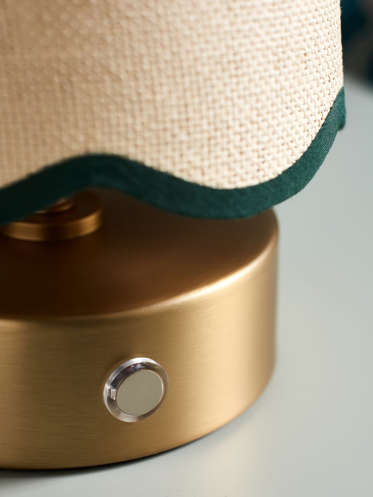 Clarke and Clarke Brass Isla Rechargeable Wireless Touch Lamp - Image 4 of 7