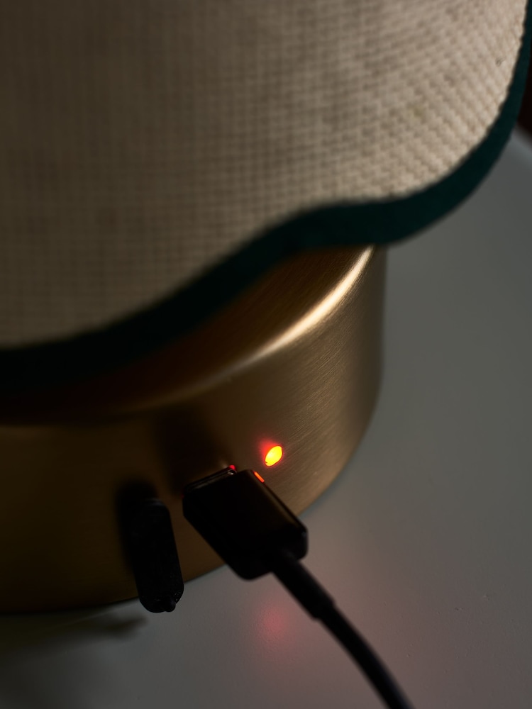Clarke and Clarke Brass Isla Rechargeable Wireless Touch Lamp - Image 5 of 7