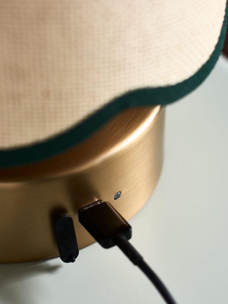 Clarke and Clarke Brass Isla Rechargeable Wireless Touch Lamp - Image 6 of 7