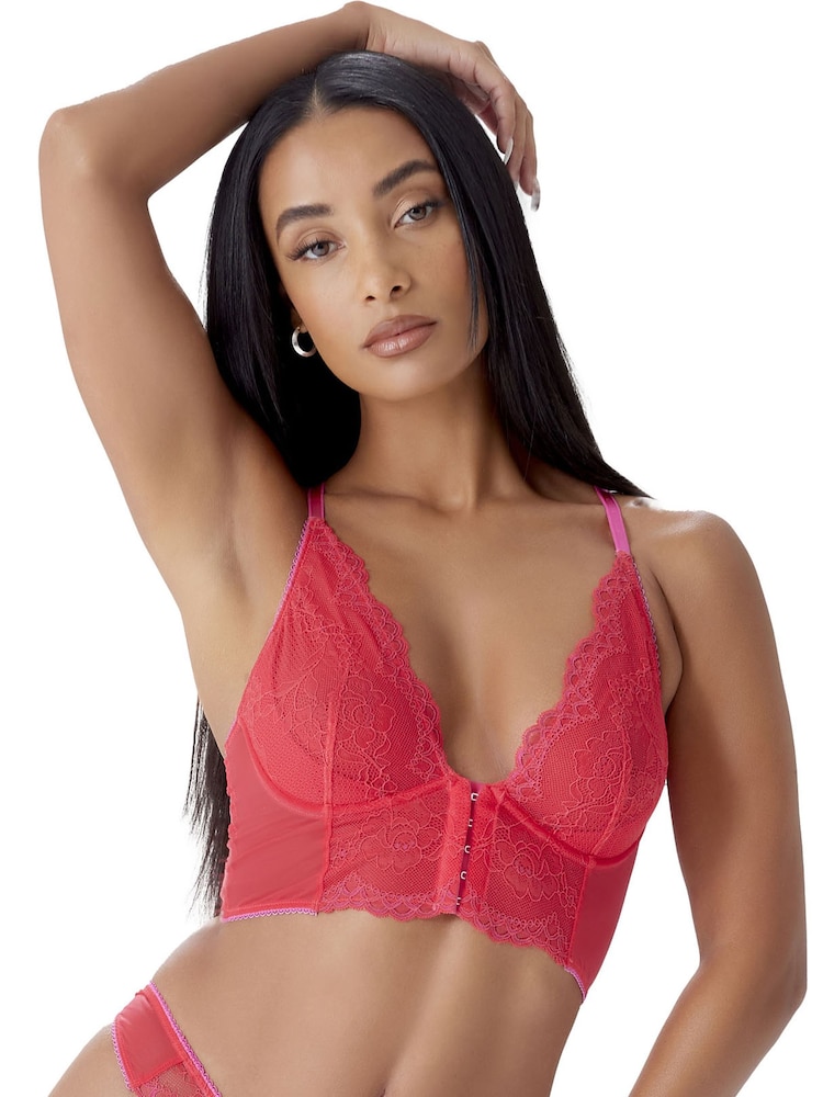 Gossard Yellow Superboost Lace Deep V Bralet - Image 1 of 7