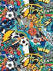Origin Murals Blue Sports Graffiti A4 Mural Sample - Image 1 of 1