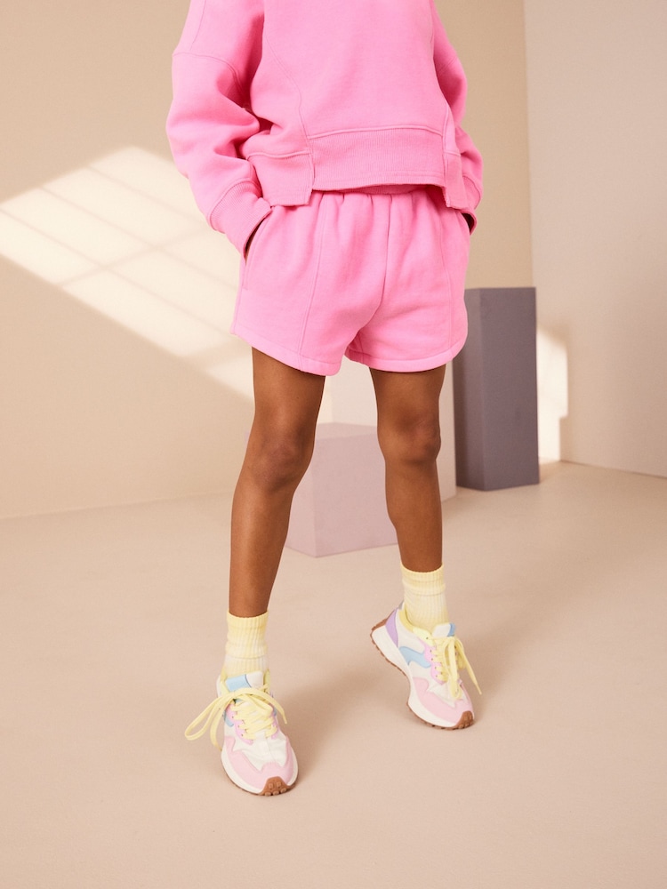 Fluro Pink Runner Jersey Shorts (3-16yrs) - Image 1 of 6