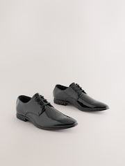 Black Diamante Heel Patent Derby Shoes - Image 1 of 5