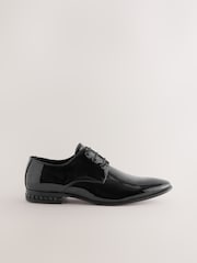 Black Diamante Heel Patent Derby Shoes - Image 2 of 5