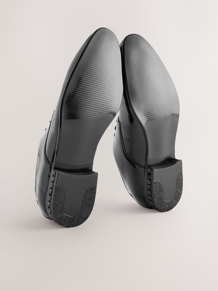 Black Diamante Heel Patent Derby Shoes - Image 5 of 5 Black Diamante Heel Patent Derby Shoes - Image 5 of 5