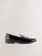 Svart - Patent Embellished Loafers - Bilde 2 av 8