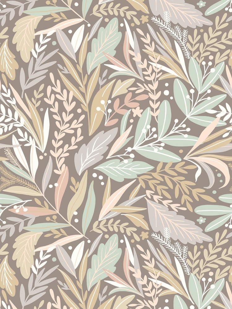 Origin Murals Stone Patterned Leaves A4 Mural Sample - Image 1 of 1