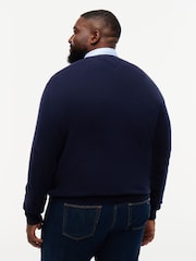 Tommy Hilfiger Blue Plus Crew Neck Jumper With Cashmere - Image 5 of 8
