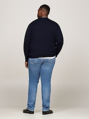 Tommy Hilfiger Blue Plus Crew Neck Jumper With Cashmere - Image 6 of 8