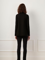 French Connection Black Jersey Josie Drape Front Jacket - Image 1 of 3