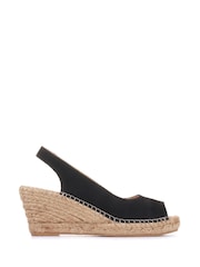 Jones Bootmaker Ladies Natural Rosanna Slingback Wedges - Image 2 of 4