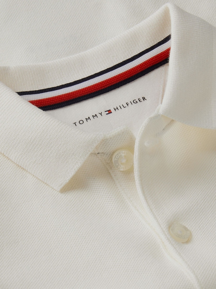 Tommy Hilfiger White Polo Collar Long Sleeve Bodysuit - Image 3 of 3 Tommy Hilfiger White Polo Collar Long Sleeve Bodysuit - Image 3 of 3