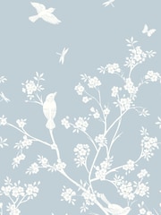 Origin Murals Wedgewood Blue Blossom Trail Repeatable 2.8M Wall Mural - Image 1 of 1