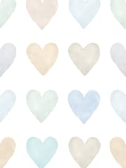 Origin Murals Neutral Duck Egg Colour My Heart Repeatable 2.8M Wall Mural - Image 1 of 1