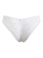 Pour Moi White Brazilian Rebel Deep Knickers - Image 5 of 5