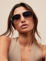 Gold Bamboo Temple Sunglasses - Image 1 of 6