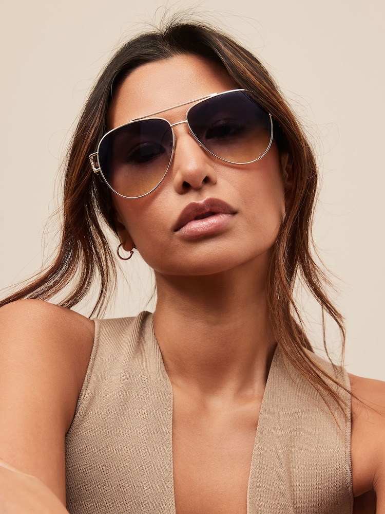 Gold Bamboo Temple Sunglasses - Image 1 of 6