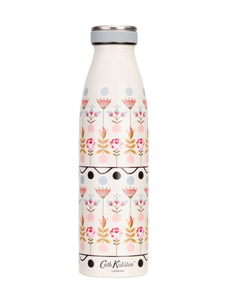 Cath Kidston Cream Water Bottle Stainless Steel 460ml - Image 1 of 2