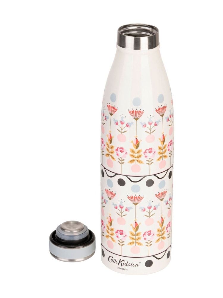 Cath Kidston Cream Water Bottle Stainless Steel 460ml - Image 2 of 2
