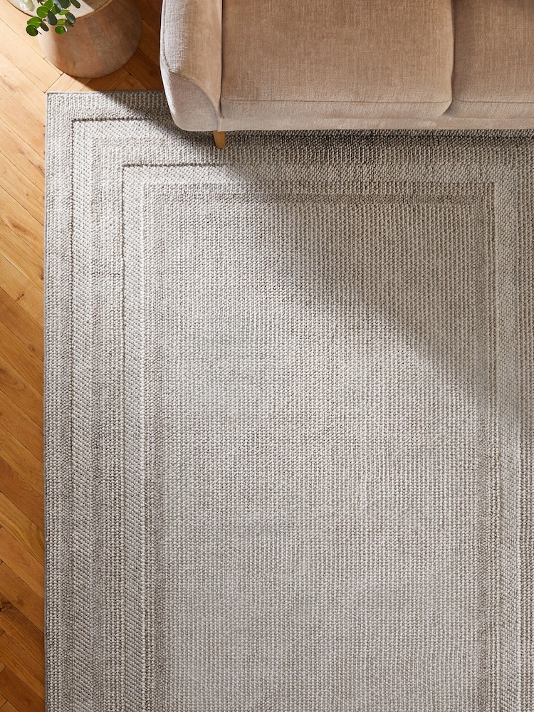 Natural Albie Bobble Border Rug - Image 1 of 6
