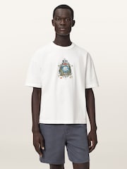 AllSaints White Saviour Short Sleeve Crew Neck T-Shirt - Image 1 of 9