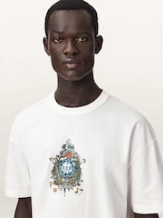 AllSaints White Saviour Short Sleeve Crew Neck T-Shirt - Image 4 of 9