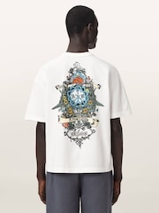 AllSaints White Saviour Short Sleeve Crew Neck T-Shirt - Image 5 of 9