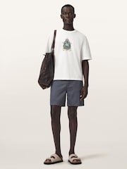 AllSaints White Saviour Short Sleeve Crew Neck T-Shirt - Image 7 of 9
