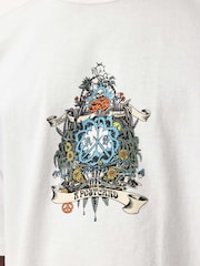 AllSaints White Saviour Short Sleeve Crew Neck T-Shirt - Image 9 of 9
