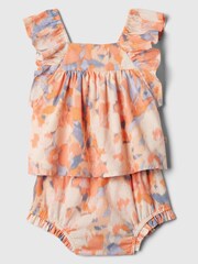 Gap Orange Baby Linen-Cotton Blend Print Outfit Set (Newborn-24mths) - Image 1 of 1