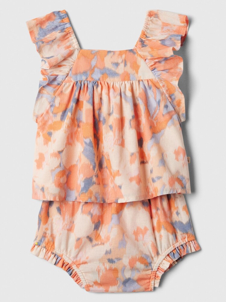 Gap Orange Baby Linen-Cotton Blend Print Outfit Set (Newborn-24mths) - Image 1 of 1