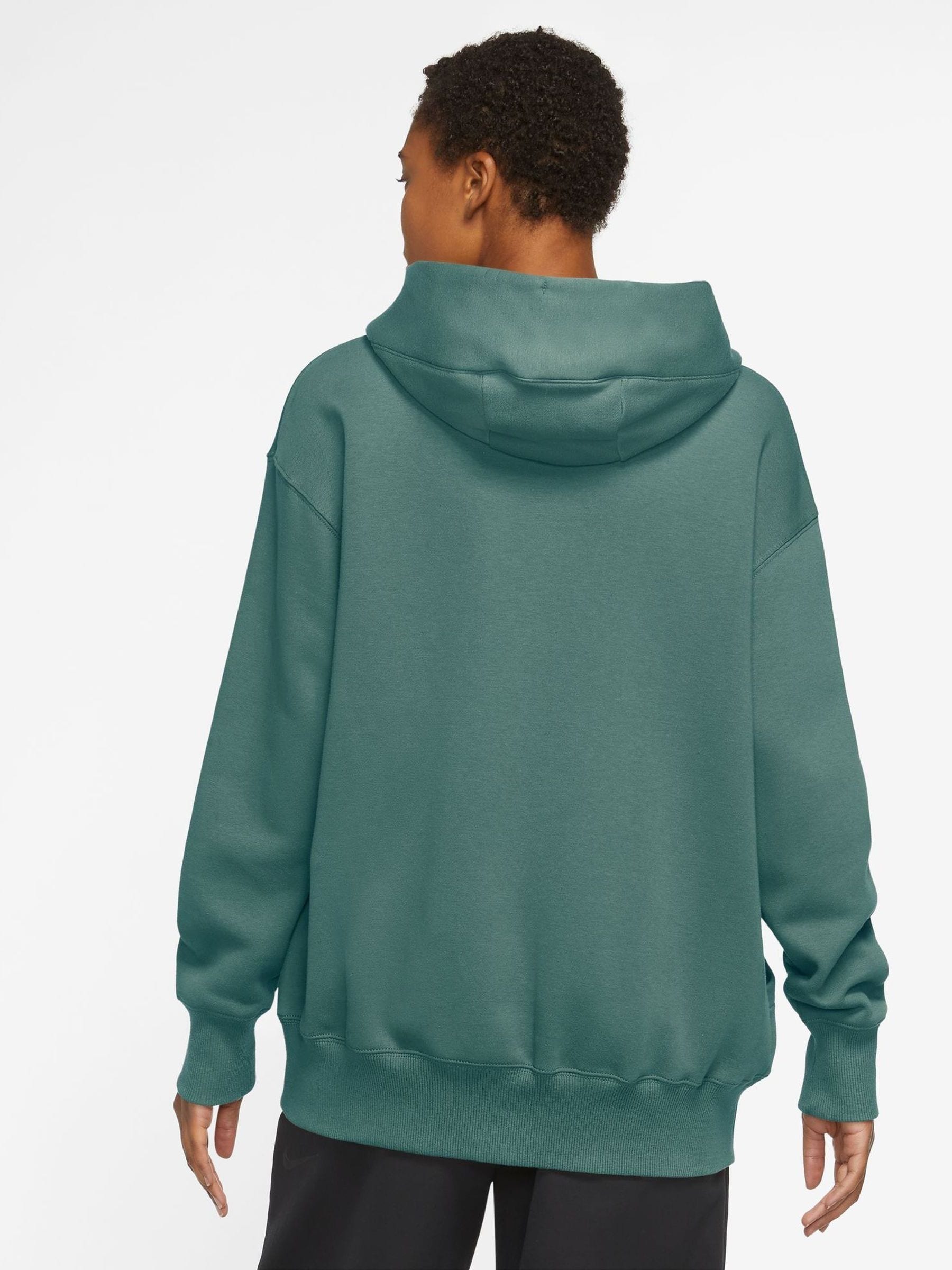 Buy Nike Green Phoenix Fleece Oversized Mini Swoosh Pullover Hoodie from Next Luxembourg