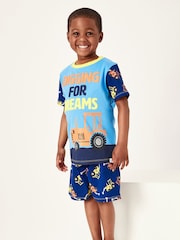 Harry Bear Blue 100% Cotton Digger Pyjamas - Image 2 of 4