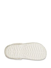 Crocs White Classic Kids Glitter Clogs - Image 4 of 4