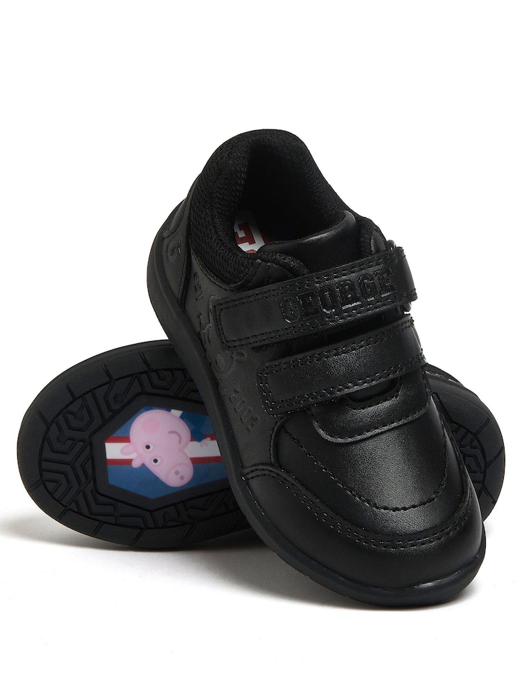 Character Black Boys George Pig School Shoes - Image 4 of 5