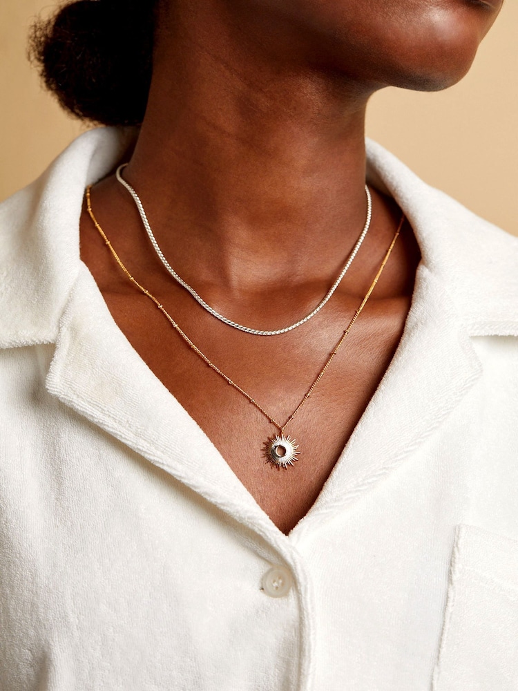 Estella Bartlett Gold Tone Full Sunburst Necklace - Image 4 of 5