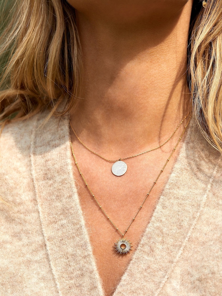 Estella Bartlett Gold Tone Full Sunburst Necklace - Image 5 of 5