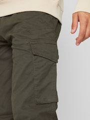 Threadbare Khaki Cotton Cargo Trousers With Stretch - Image 4 of 4