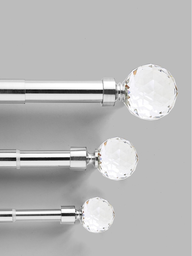 Chrome 35mm Isabel Extendable Curtain Pole Kit - Image 5 of 5