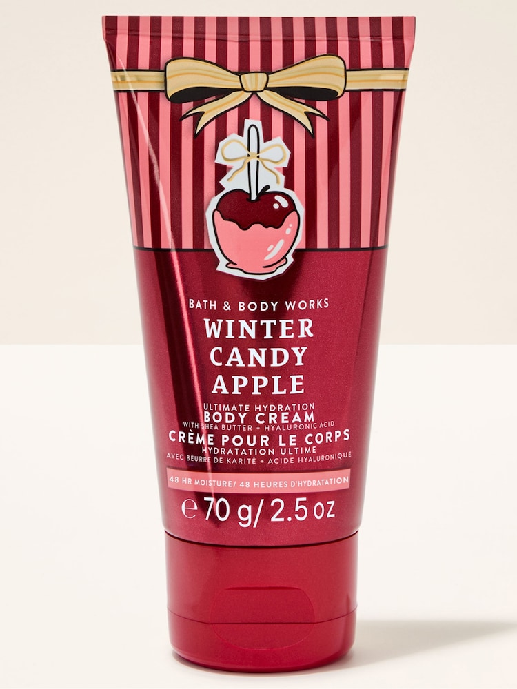 Bath & Body Works Winter Candy Apple Travel Size Ultimate Hydration Body Cream 70g - Image 1 of 2 Bath & Body Works Winter Candy Apple Travel Size Ultimate Hydration Body Cream 70g - Image 1 of 2