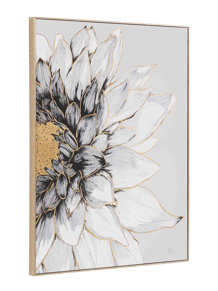 Gallery Home White Dahlia Dream Framed Canvas 595x35x795mm - Image 4 of 4 Gallery Home White Dahlia Dream Framed Canvas 595x35x795mm - Image 4 of 4