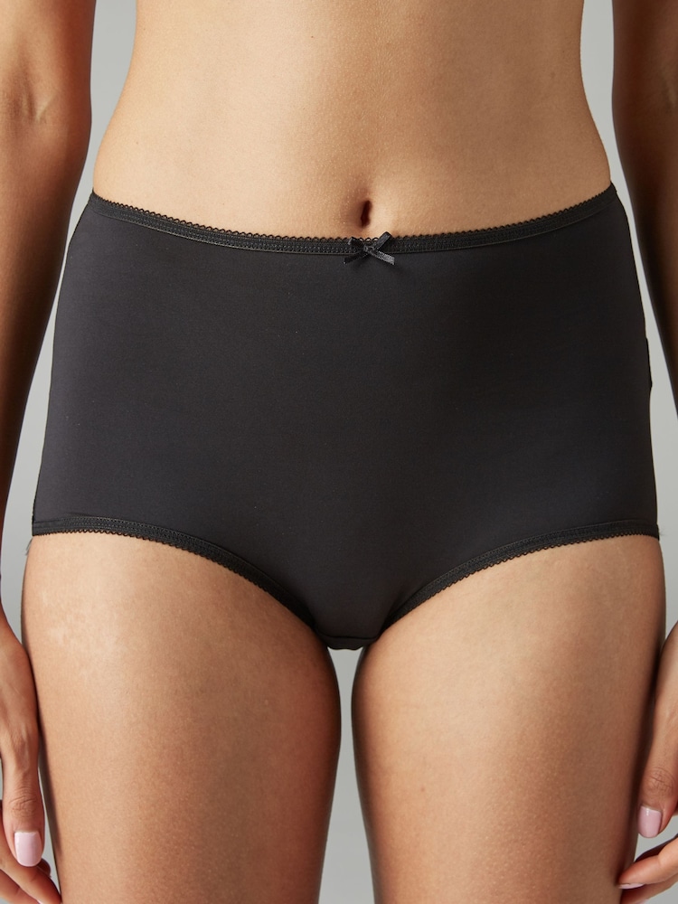 Black Full Brief Microfibre Knickers 7 Pack - Image 3 of 5