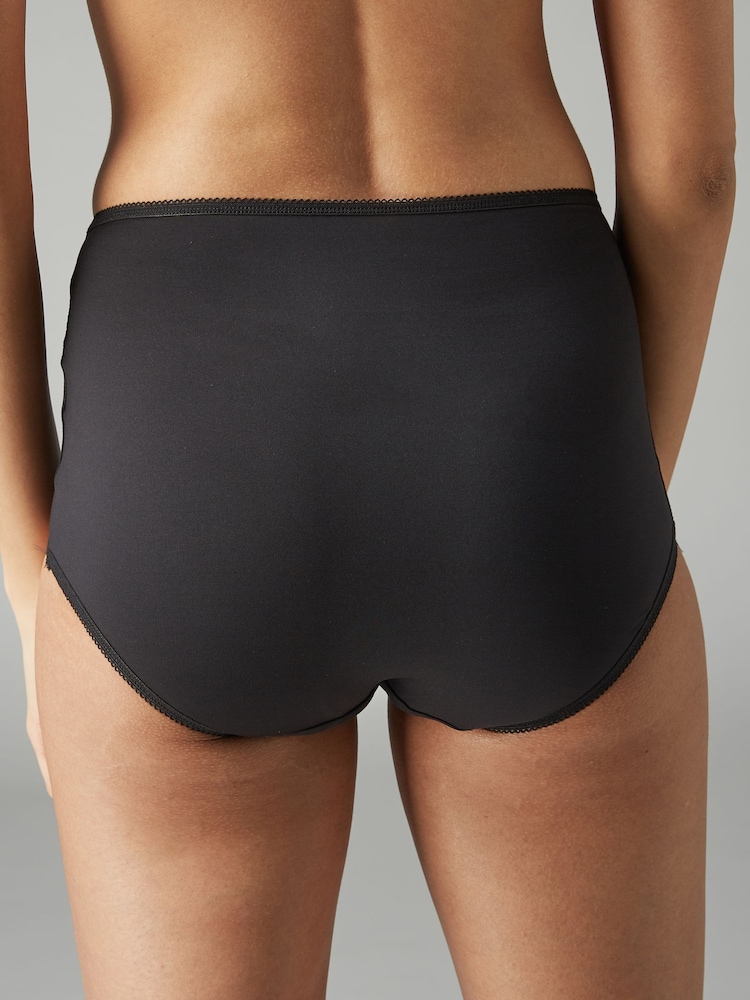 Black Full Brief Microfibre Knickers 7 Pack - Image 4 of 5