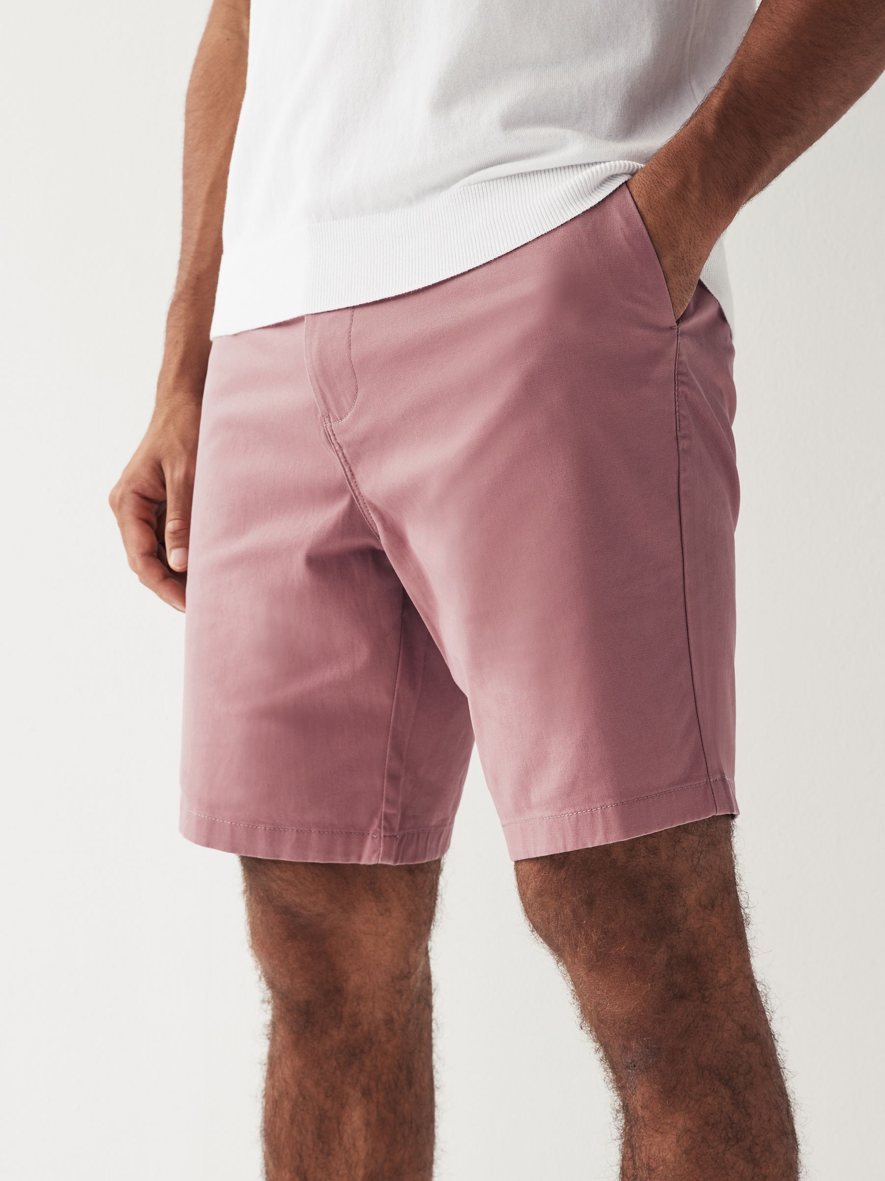 Buy Pink Slim Fit Stretch Chinos Shorts from the Next UK online shop
